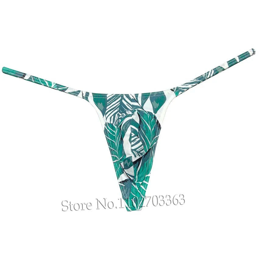 Men's Swim Thongs Micro G-string Enhance Big Pouch Underwear Male T-back Bikini Low Rise Strap Briefs Beach Quick-dry Underpants