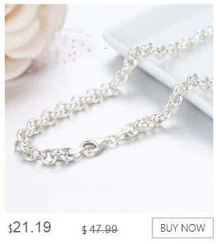 35cm-80cm 1mm Thin Pure Solid 925 Sterling Silver Box Chain Necklace Women Men Girls Jewelry Short to Long Kolye Collares