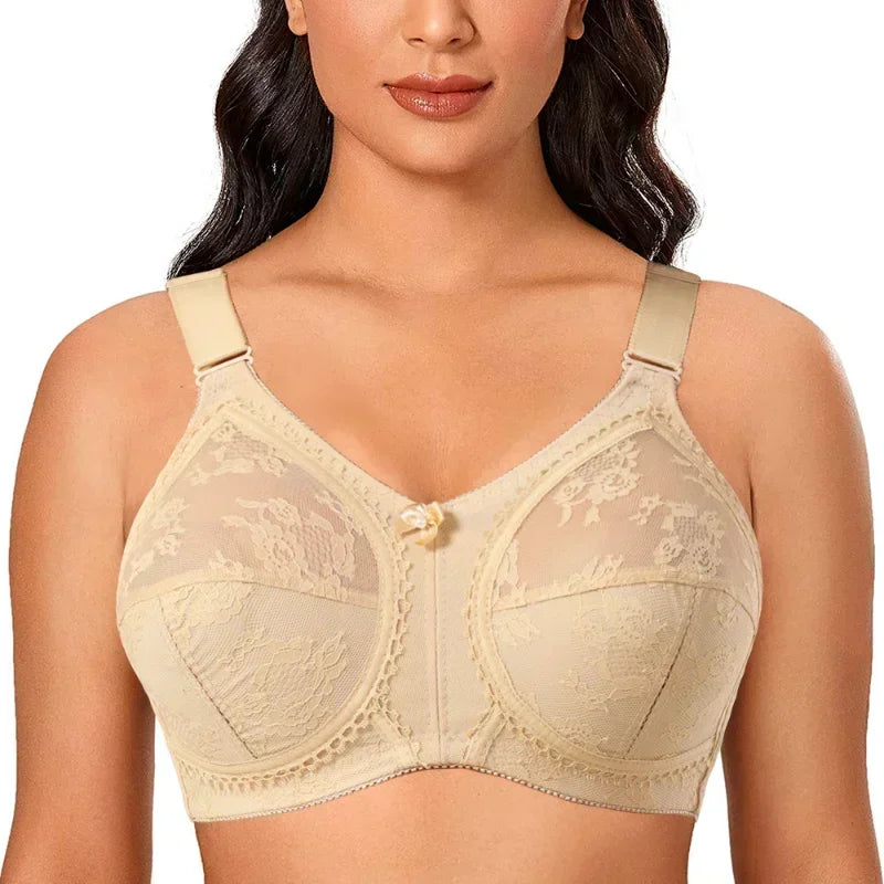 Big Minimizer Bras - Large Size Lace Wireless Full Coverage