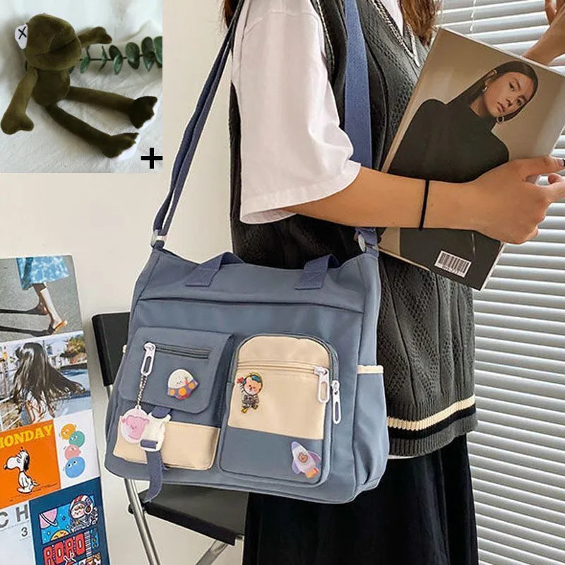 Waterproof Canvas Women Handbags Shoulder Bags Nylon Ladies Tote Messenger Bag Oxford Handbag Crossbody Bags for Girls Satchels