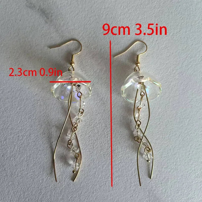 Acrylic Jellyfish Dangle Earrings