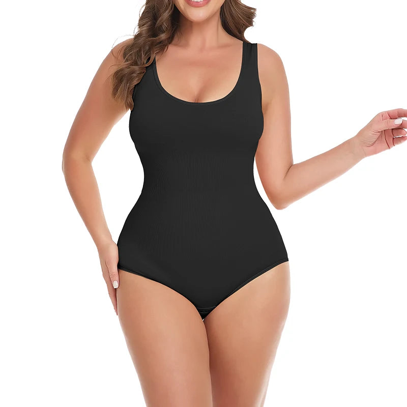 Bodysuit Shapewear - Tummy Control Butt Lifter Low Neck Jumpsuit