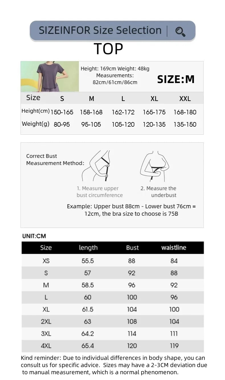 DRUR Yoga Tops - Quick Dry Short Sleeve Workout T-Shirt