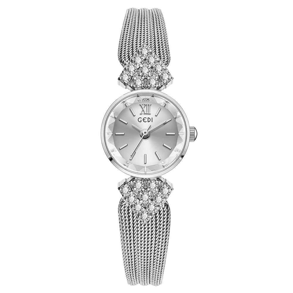 GEDI Luxury Retro High-End Ladies Watches Niche Vintage Quartz Woman Wristwatch Diamond Fashion Casual Watches for Woman