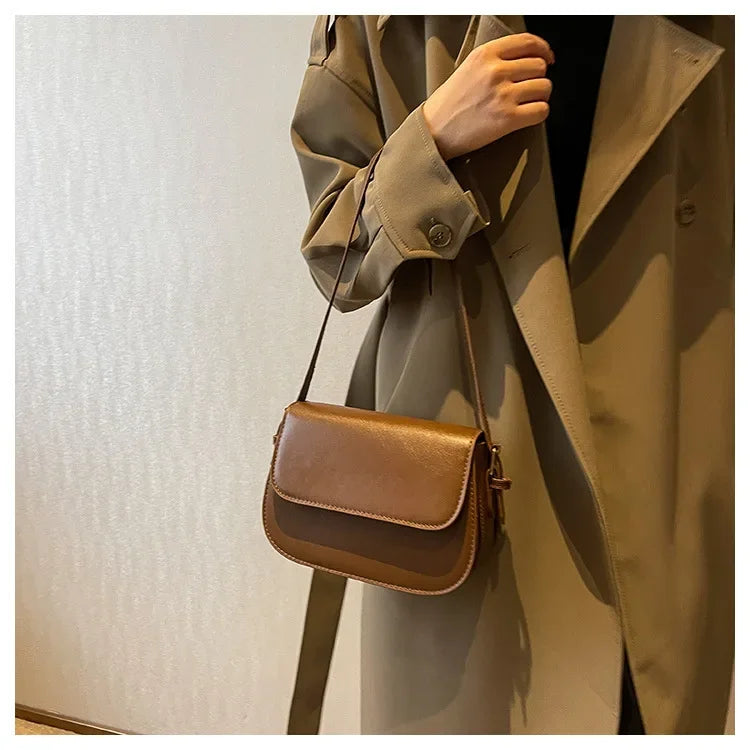 Advanced Texture Retro Small Saddle Bag Women 2025 New Popular All-Match Messenger Bag Fashion Underarm Bags Square Sling Bag