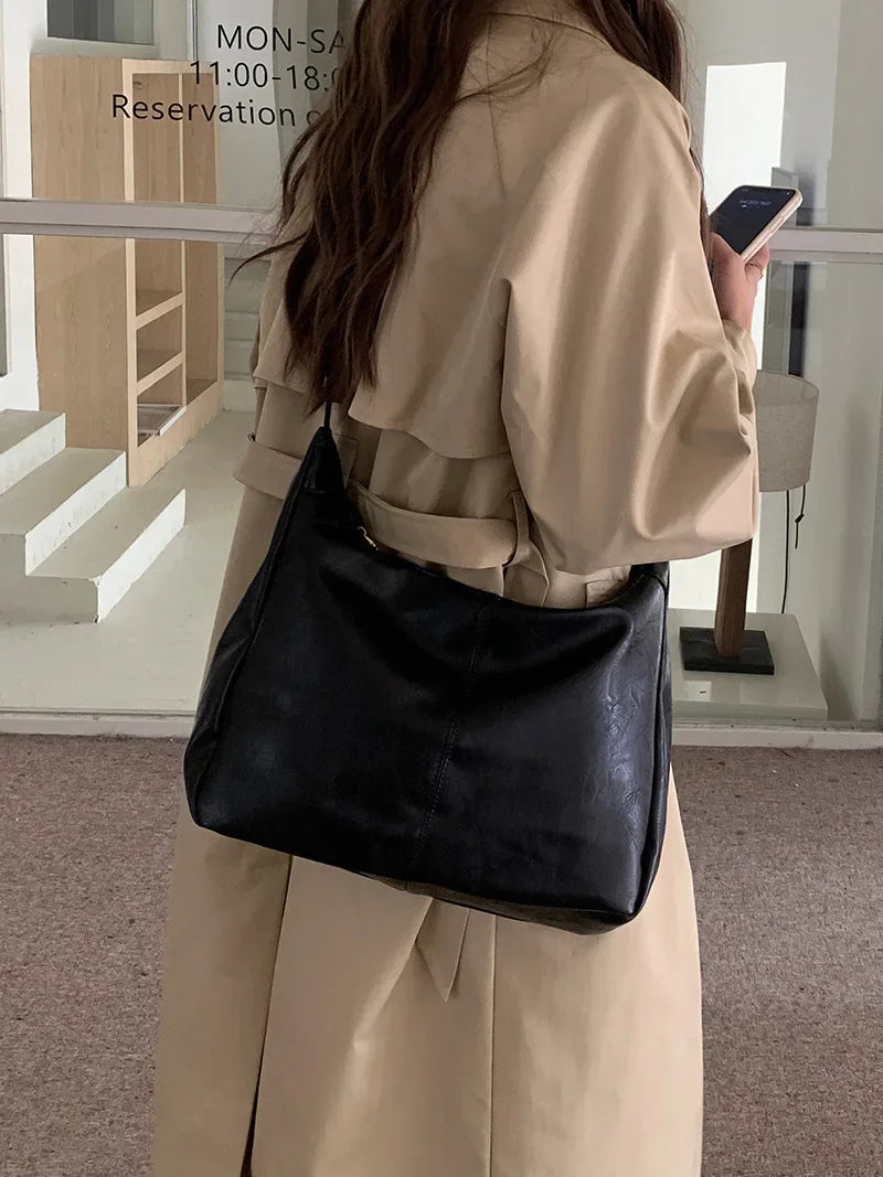 Cowhide Women Handbag Luxury Shoulder Bag Ladies Leather Tote Fashion Female Messenger High Quality Designer Purse Elegant