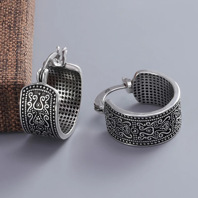 VENTFILLE 925 Sterling Silver CZ Star Moon Asymmetric Hoop Earrings for Women Girls Gold Silver Color Party Jewelry Gifts