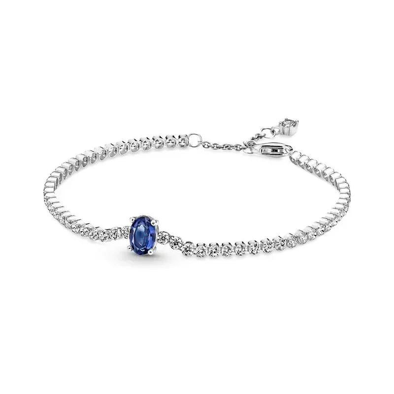 Hot selling 925 Sterling Silver Exquisite Stars Heart-shaped All Zircon Tennis Bracelet Luxurious Charm Bracelet Surprise Gifts