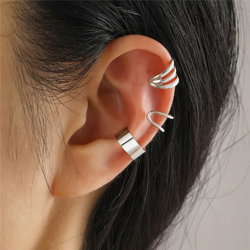 Fashion Female Gold Plated Piercless Ear Clip Earring 2025 New Fashion Jewelry Accessories Earcuff Earrings For Women Gifts