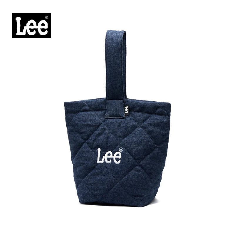 LEE Ladies Cute Design Puffer Bag Casual Soft Small Pink White Quilted Handbag Women Korean Style Down-filled Phone Bucket Bag
