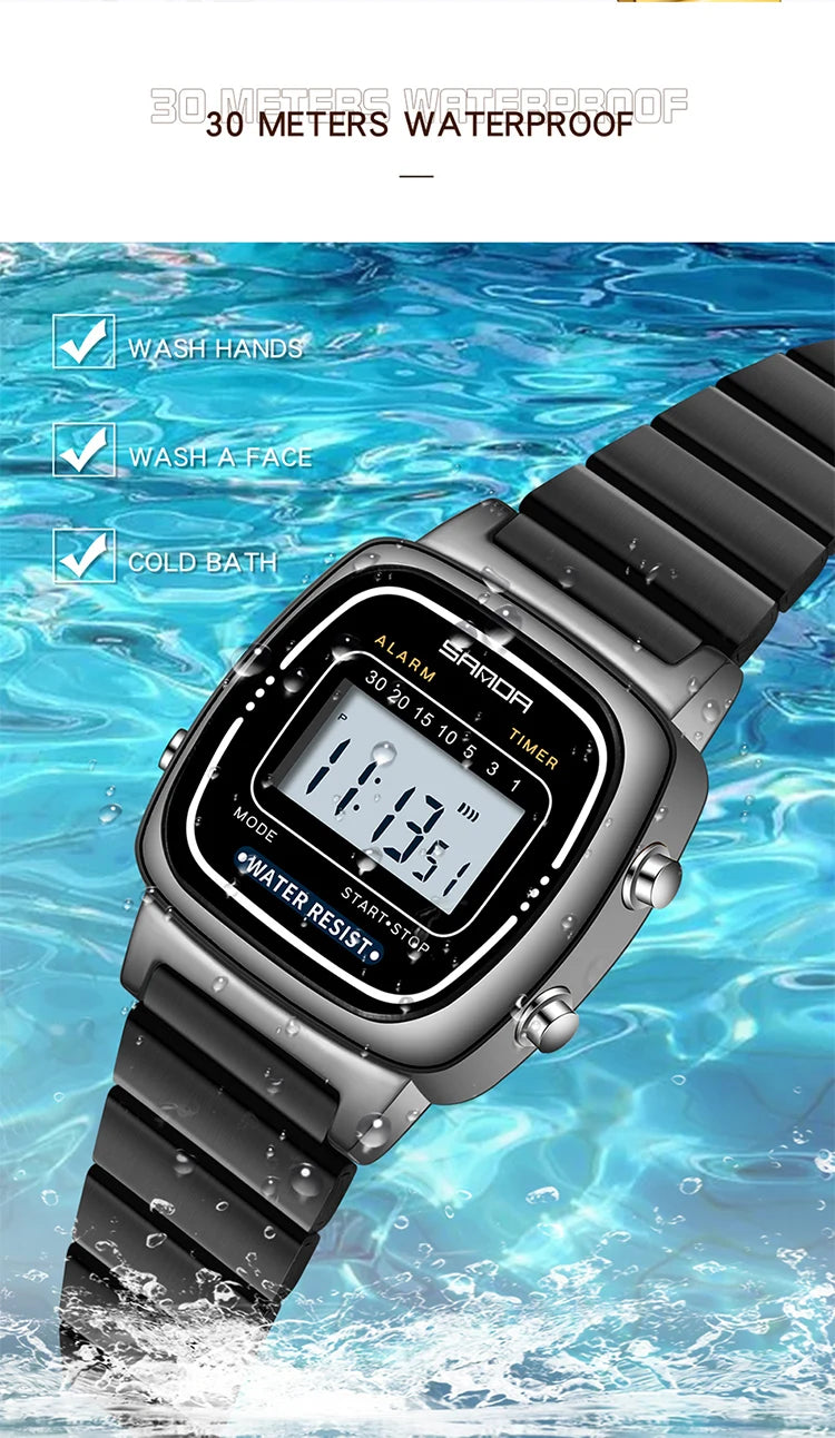 SANDA Golden Quartz Watch - Waterproof Ladies Fashion Wristwatch