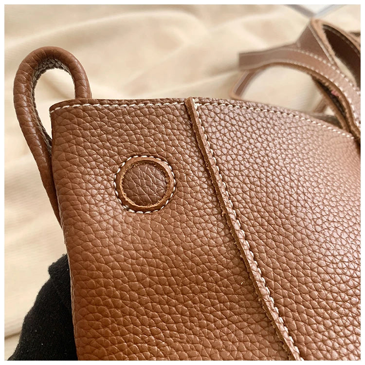 High Quality PU Tote Bags Fashion Solid Hasp Simple Versatile Sense of Luxury Shoulder and Handbags for Women 2024 New Style