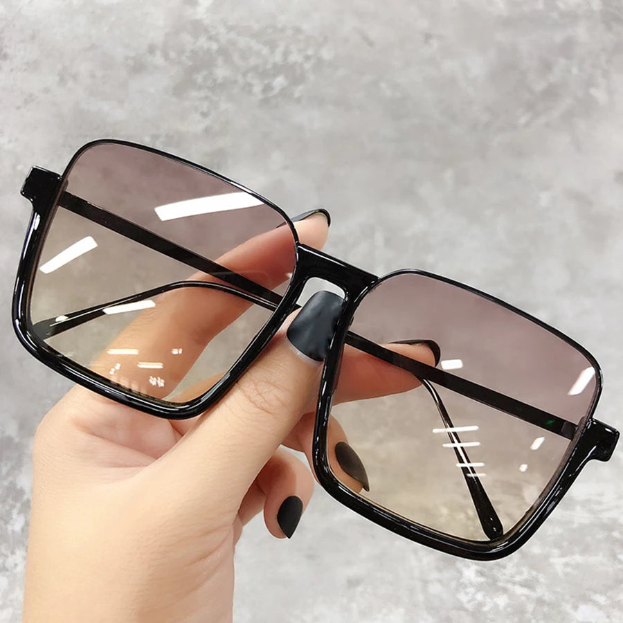 2025 Big Square Frame Travel Sunglasses - Luxury Gradient Unisex UV400