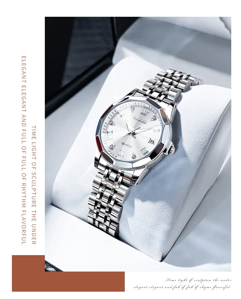 OLEVS Elegant Fashion Women's Watch - Luxury Waterproof Luminous Date