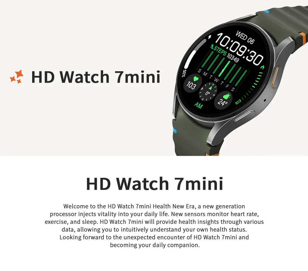 Watch 7 Mini NFC GPS Smart Watch - AMOLED Health Sport Bluetooth