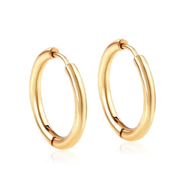 10/20Pcs Minimalist 316L Stainless Steel Small Hoop Earrings For Women Man Classic Round Earrings Fashion Ear Piercing Jewelry