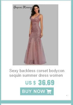 Black Backless Tassel Sequin Dress - Summer Party Evening Gown