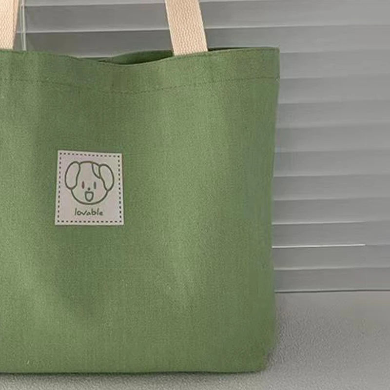 Canvas Bag Women S Large Capacity Simple Shoulder Bag Commuting Handbag