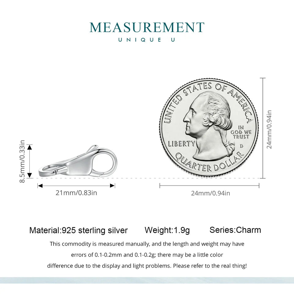 WOSTU Real 925 Sterling Silver Basic Snake Bangle Bracelet Butterfly Flower Closure Buckle For DIY Charms Bead Jewelry Make Gift