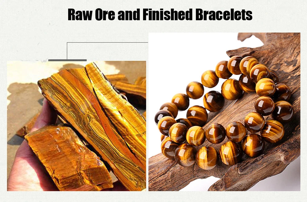Fashion 5A Natural Tiger's eye Stone Bracelets & Bangle for Women and Men Bracelets Gift Beads Bracelets Accessories Wholesale