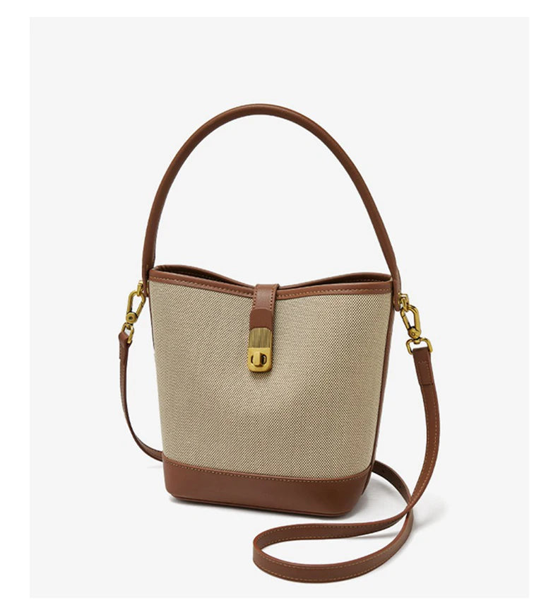FOXER Women Small Crossbody Bag Lady Fashion Bucket Shoulder Bag 2025 Girl Summer Handbag Purse Special Gift