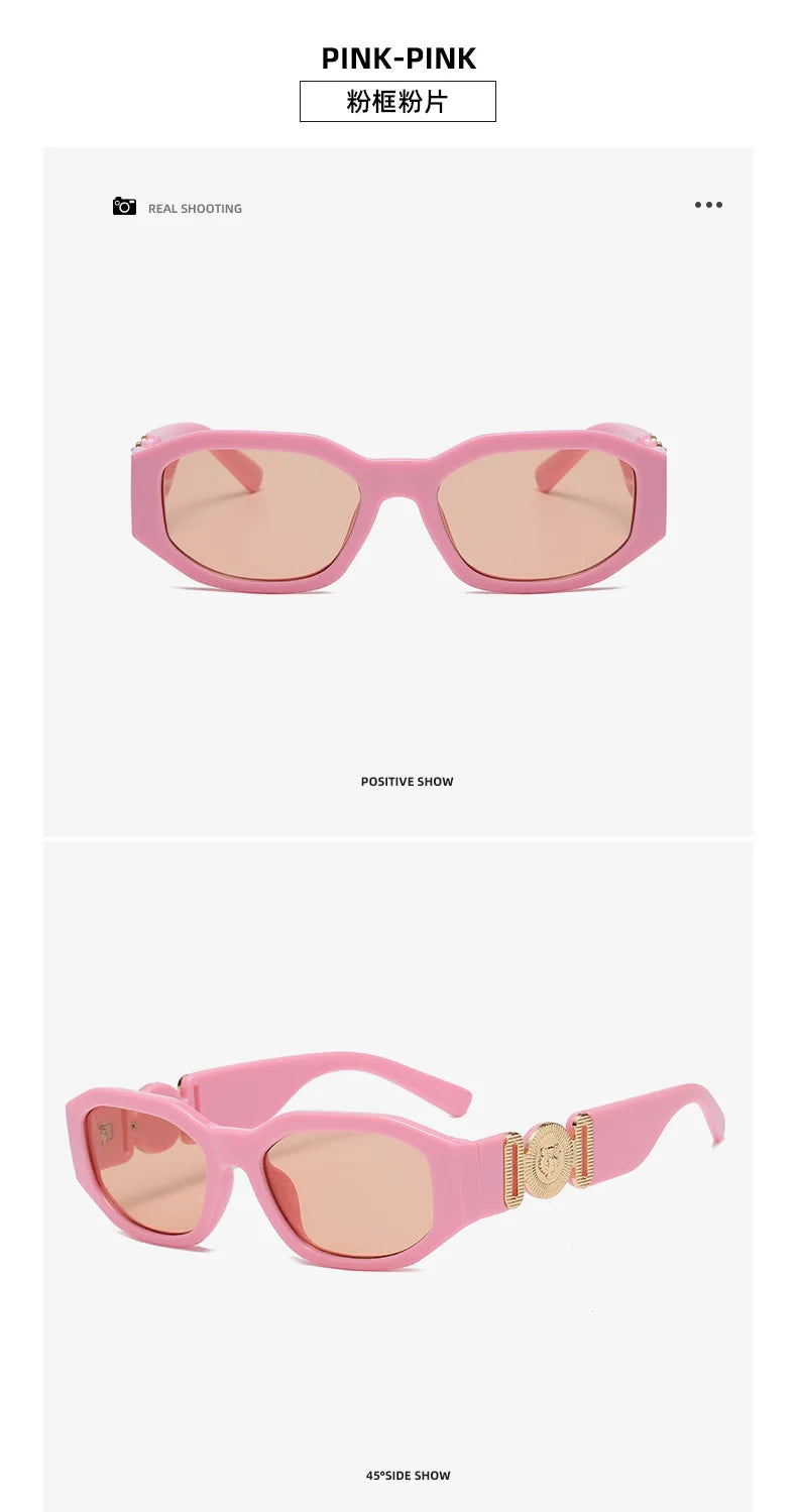 LONSY Fashion Square Sunglasses - Black Gradient Big Frame Retro UV400