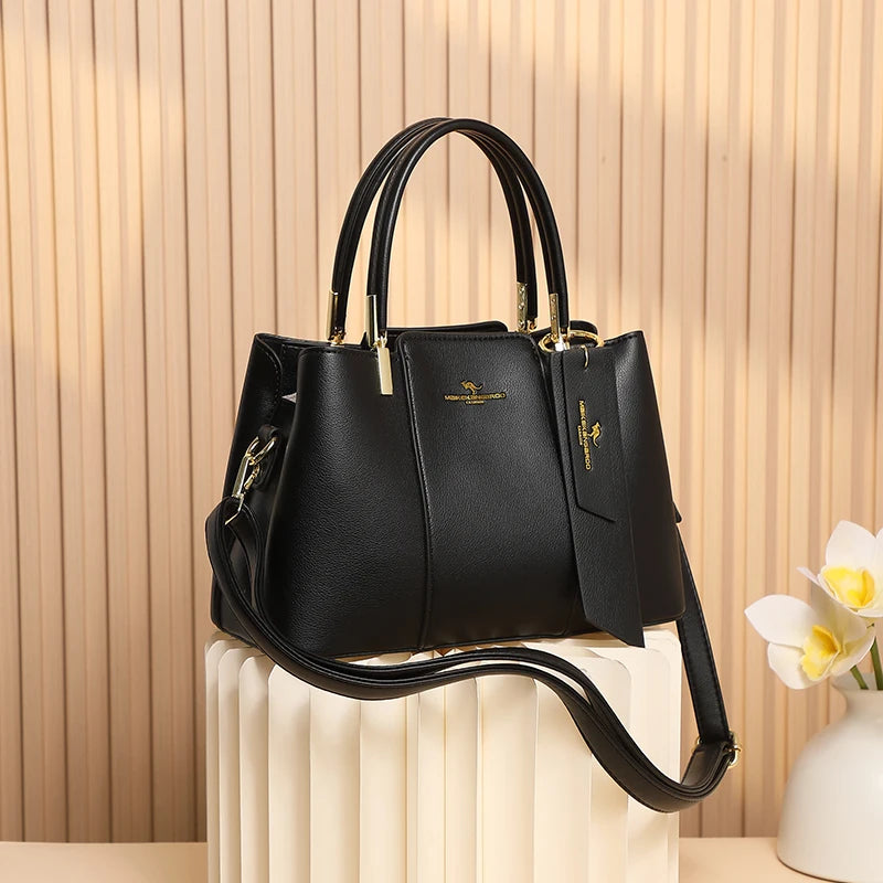 Luxury Print Leather Handbag - Large Capacity Crossbody Shoulder Bag