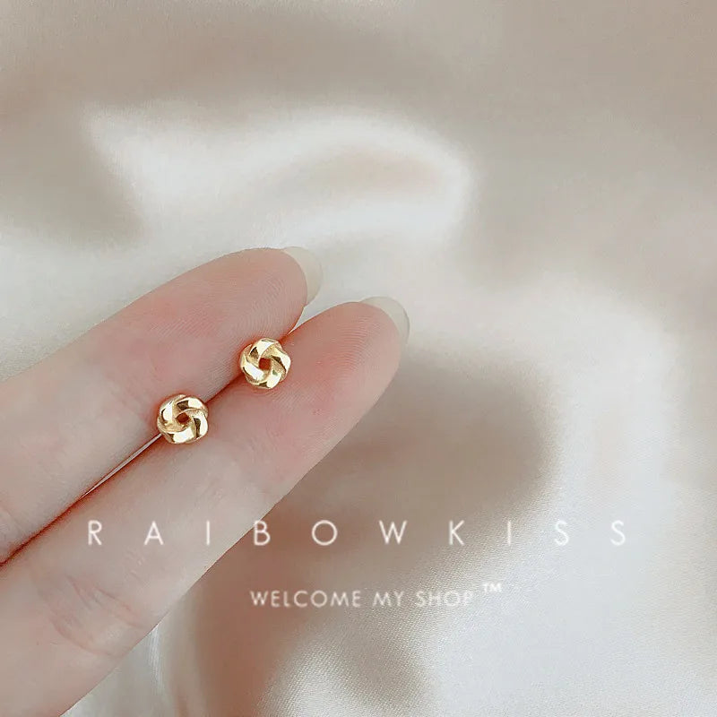 silver-plate Gold Color Mini Small Butterfly Heart Stud Earring For Women Cartilage Helix Tragus Ear Piercing Jewelry Gift