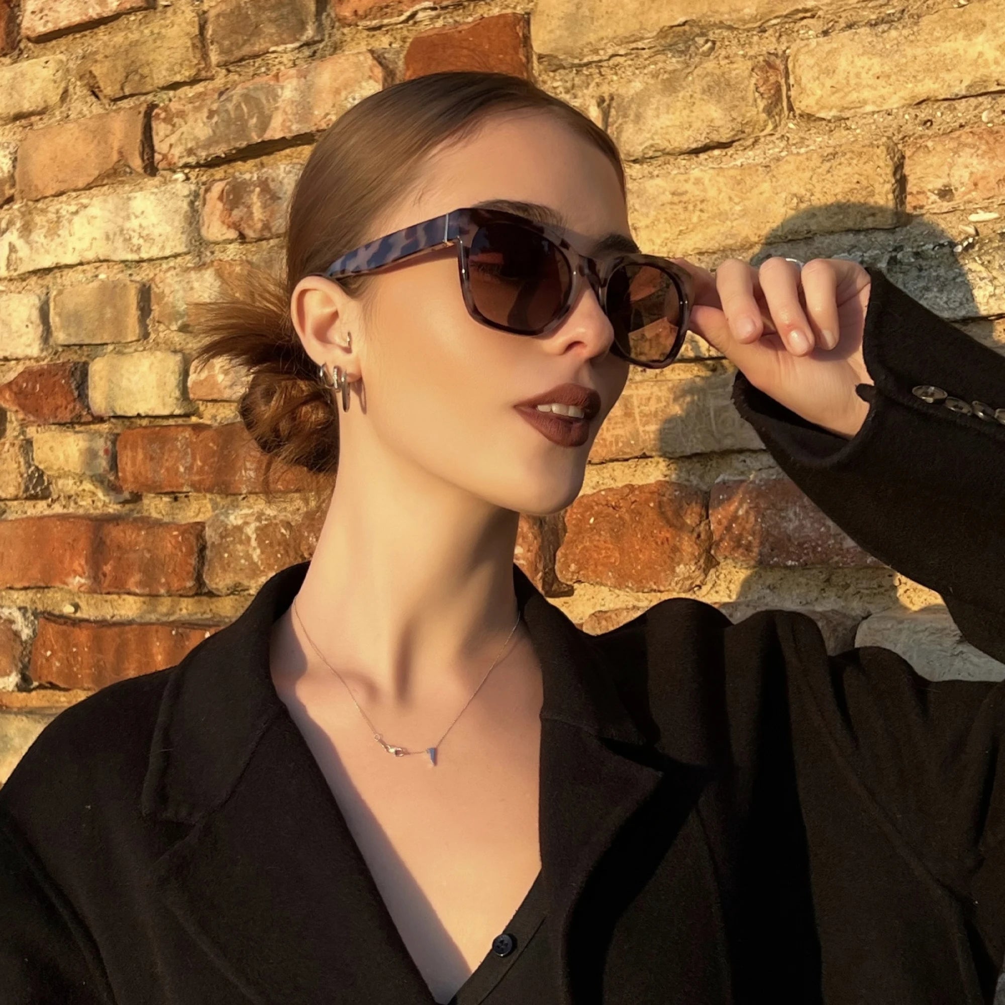 ZENOTTIC Thick Butterfly Polarized Sunglasses - Chunky Cat Eye UV400