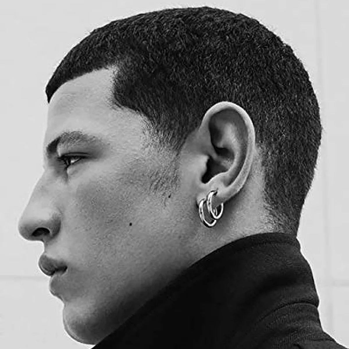 4 Pairs Simple Stainless Steel Magnetic Stud Earrings For Men, Cross Pendant Ear Clips, Cool Non Pierced Earrings