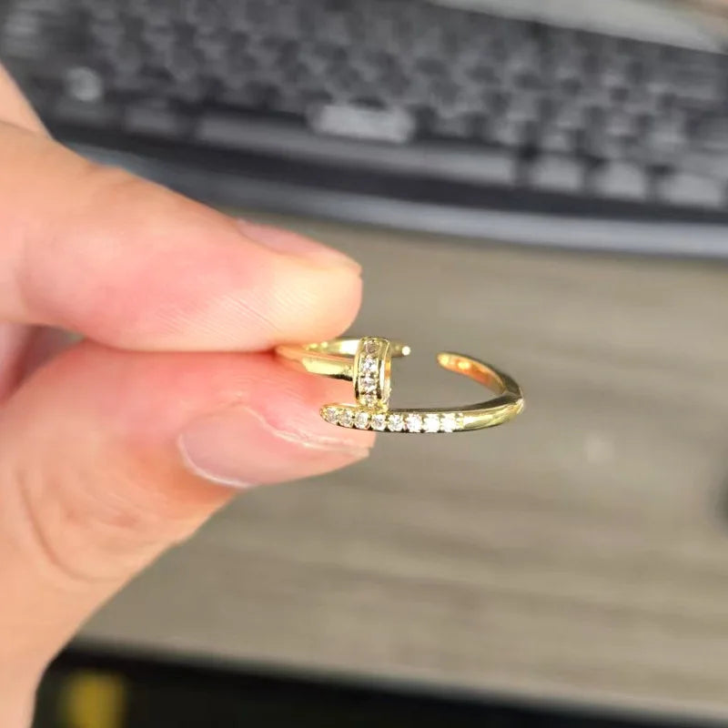 European and American open nail children's niche high-end ring personality cold wind rings
