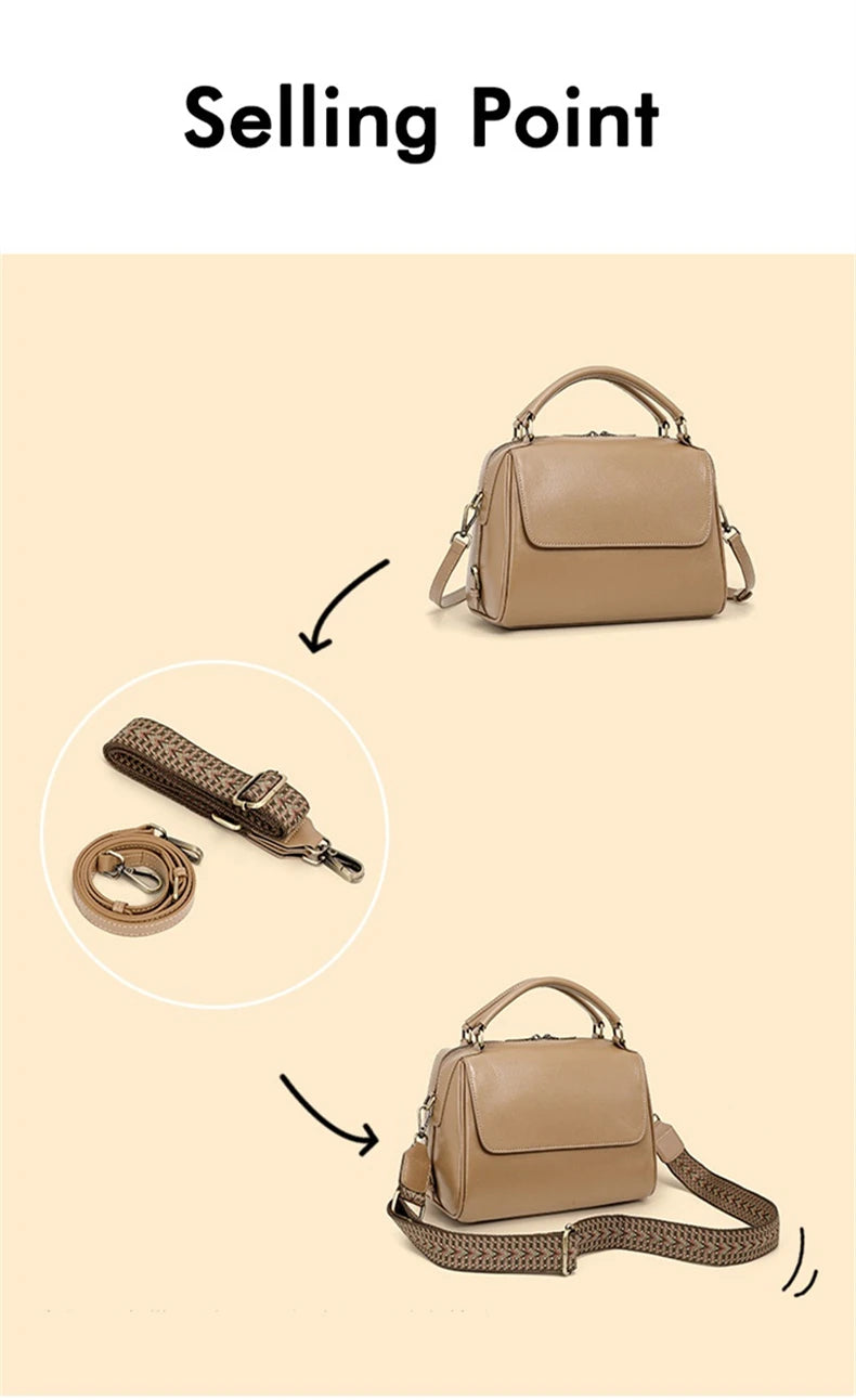 Toptrends 100% Genuine Leather Boston Shoulder Crossbody Bags For Women 2025 Luxury Designer Pillow Tote Satchel Ladies Handbags
