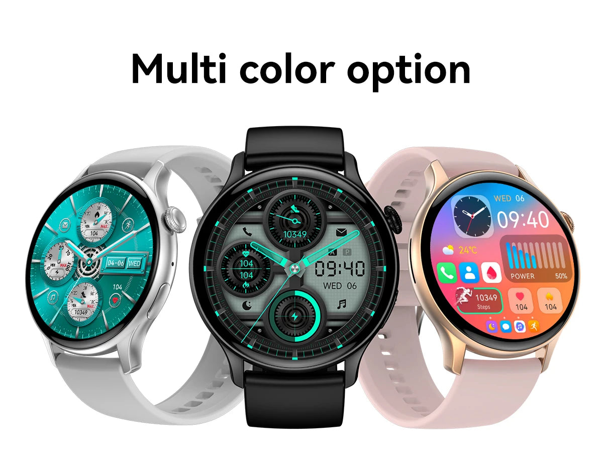 New Smart Watch Women 466*466 AMOLED Screen Always Display Time NFC Bluetooth Call Fashion IP68 Waterproof Sports Men Smartwatch