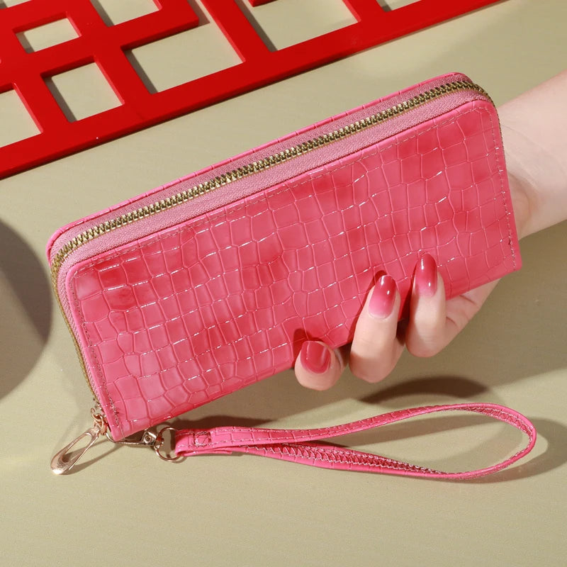 Classic Wallet, Large Capacity Clutch Purse With Zipper, Card Holder With 8 Slots And Multiple Compartments, Elegant Hand Clutch