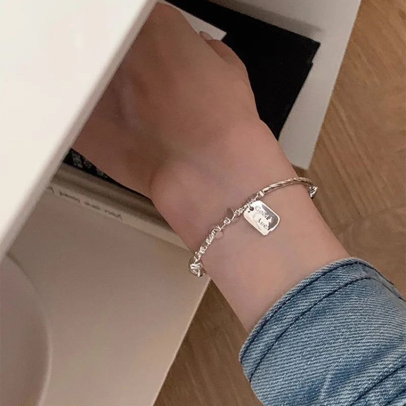 VENTFILLE 925 Sterling Silver Double Layer Pearl Bracelet for Women Girl Design Bead Korean Jewelry Dropshipping