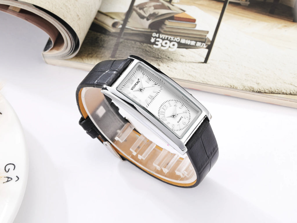 Hot selling fashion leisure business dual time zones dual dial watches for man woman couple watches quartz watches reloj