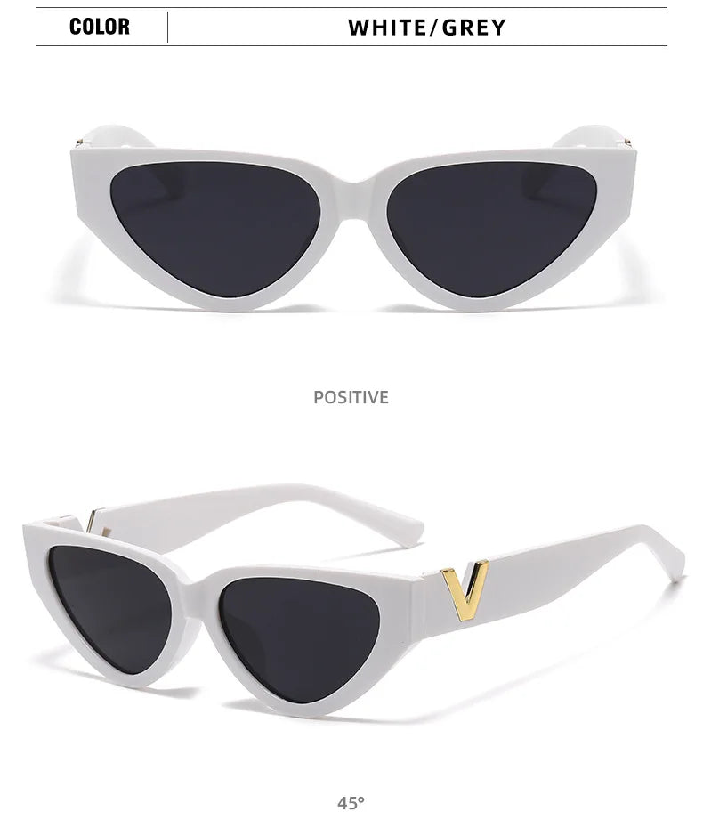 Luxury Glamour Cat Eye Designer Sunglasses - Fashion V Runway UV400