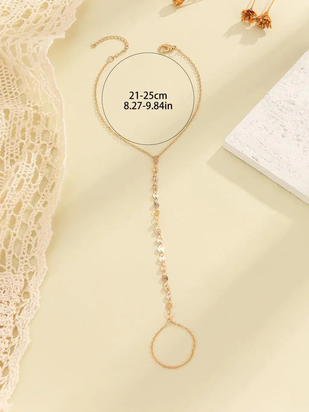 Kinitial Exquisite and fashionable laser plated anklet foot chain Toe Ring Toe Ring Barefoot gave her an anniversary gift