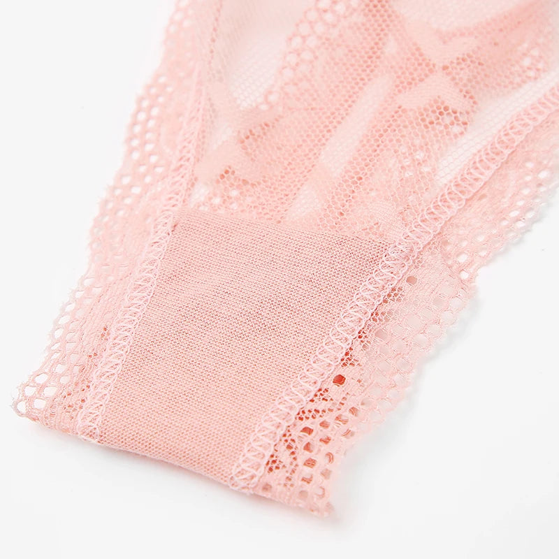 3PCS FINETOO Thong For Women Lace Panties Sexy Women's Thong Low Waist Underwear Solid Comfort Female Underpants Lingerie S-XL