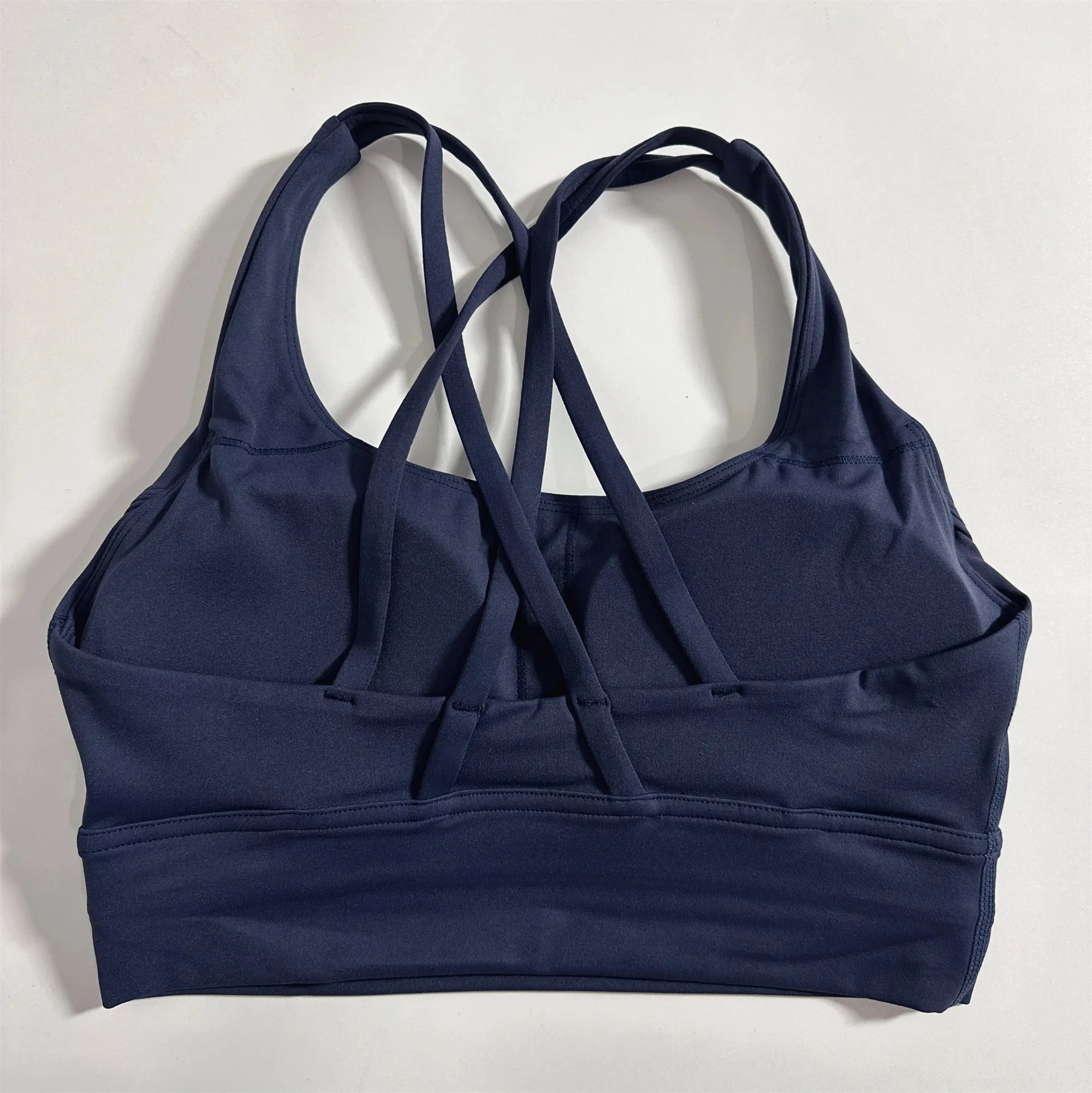 Solid Color Cross Fitness Bra - High Strength Yoga Sport Top
