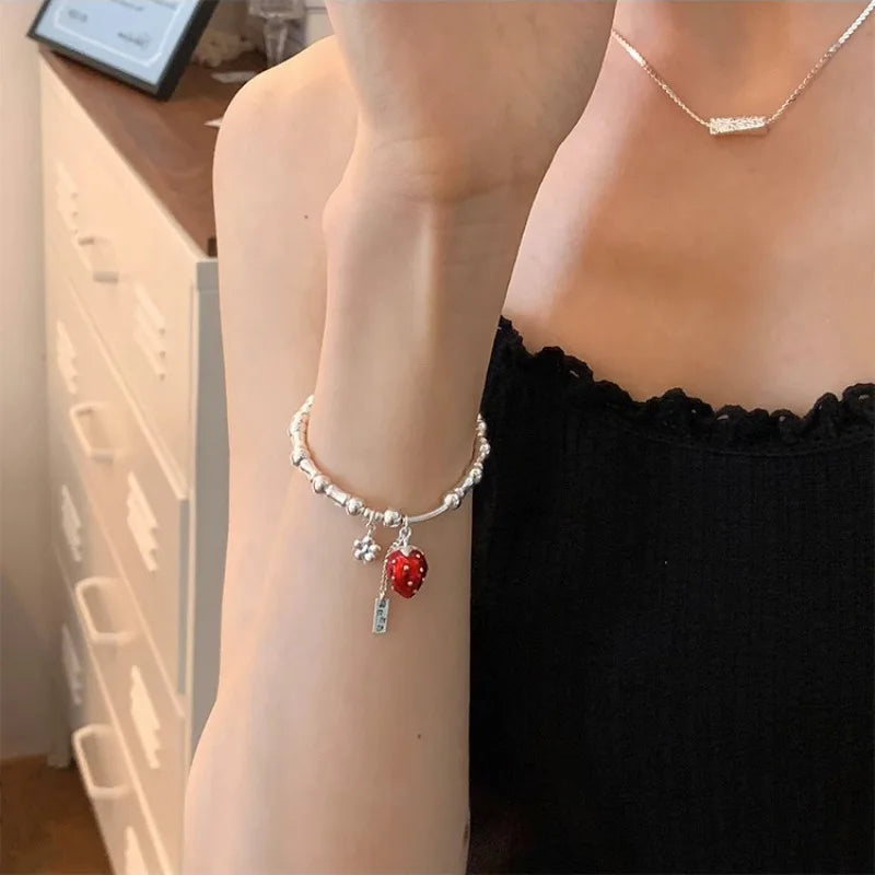 VENTFILLE 925 Sterling Silver Double Layer Pearl Bracelet for Women Girl Design Bead Korean Jewelry Dropshipping