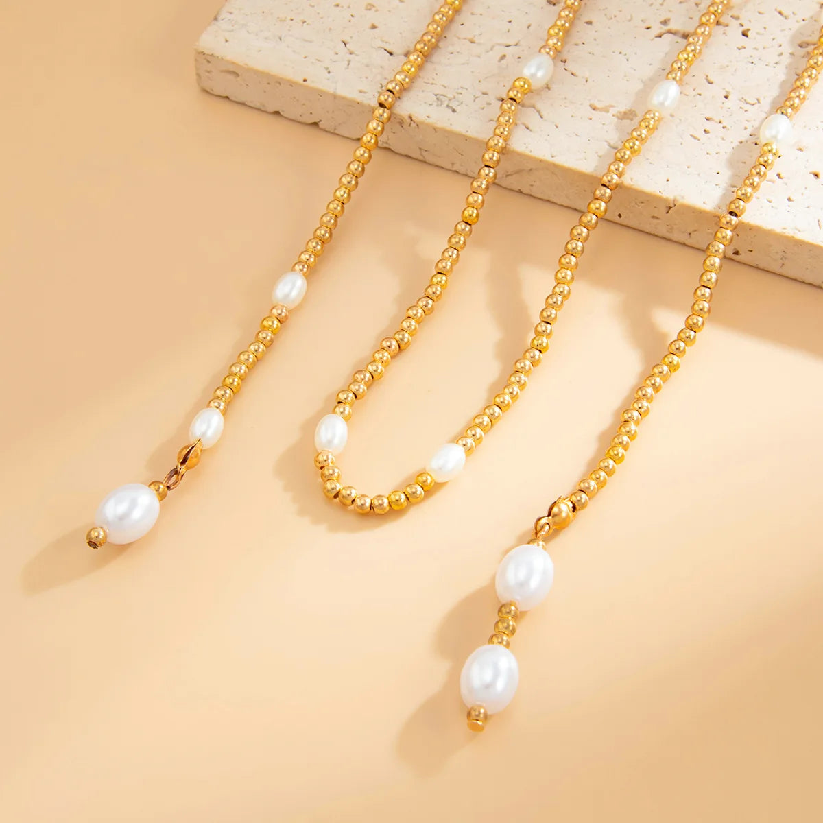 FTCY Bohemian Handmade Beads Long Necklace for Women Baroque Pearl Pendant Necklace Hiphop Daily Ladies Sweater Chain Jewelry