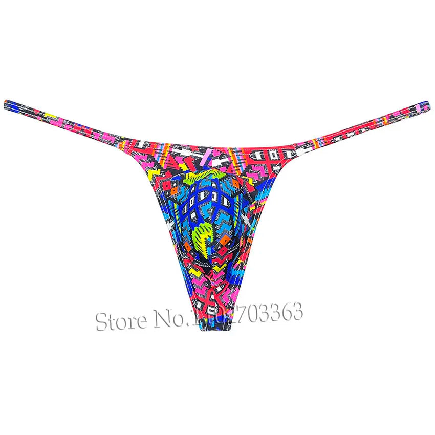 Men's Swim Thongs Micro G-string Enhance Big Pouch Underwear Male T-back Bikini Low Rise Strap Briefs Beach Quick-dry Underpants
