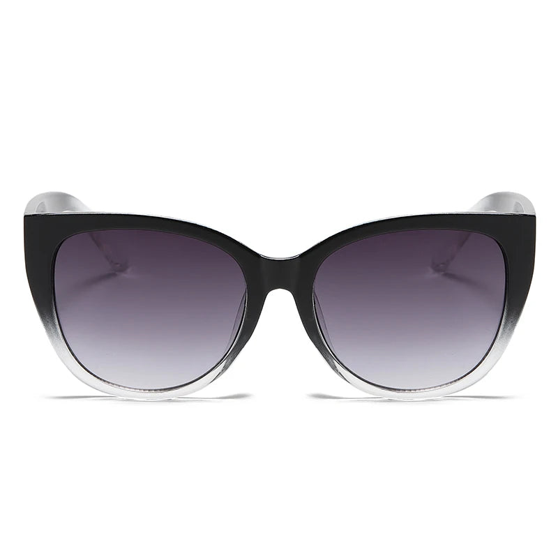 Retro Fashion Cat Eye Sunglasses - Simple Wide Leg Gradient UV400