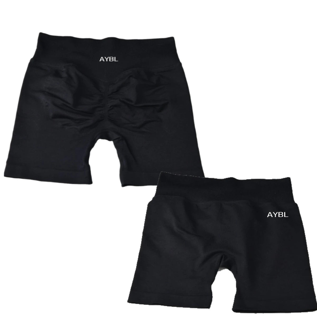 AYBL Yoga Shorts CrossFit Training Yoga Cycling Gym Workout Hot Girl's Low Ribbed Band Scrunch Butt Seamless Breathable Shorts