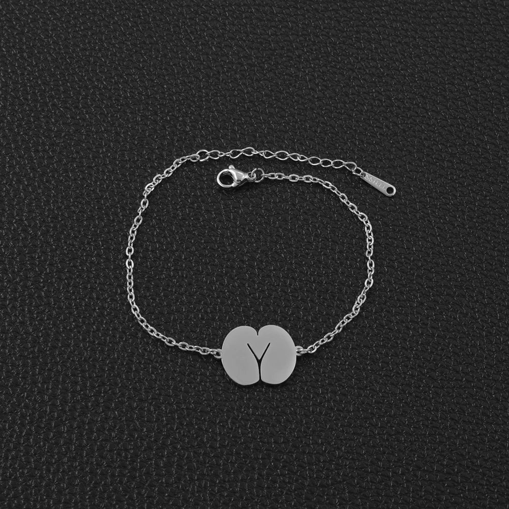 Anniyo (1 Piece) 18CM +4CM Seychelles Coco De Mer Bracelets Stainless Steel Jewelry #555062