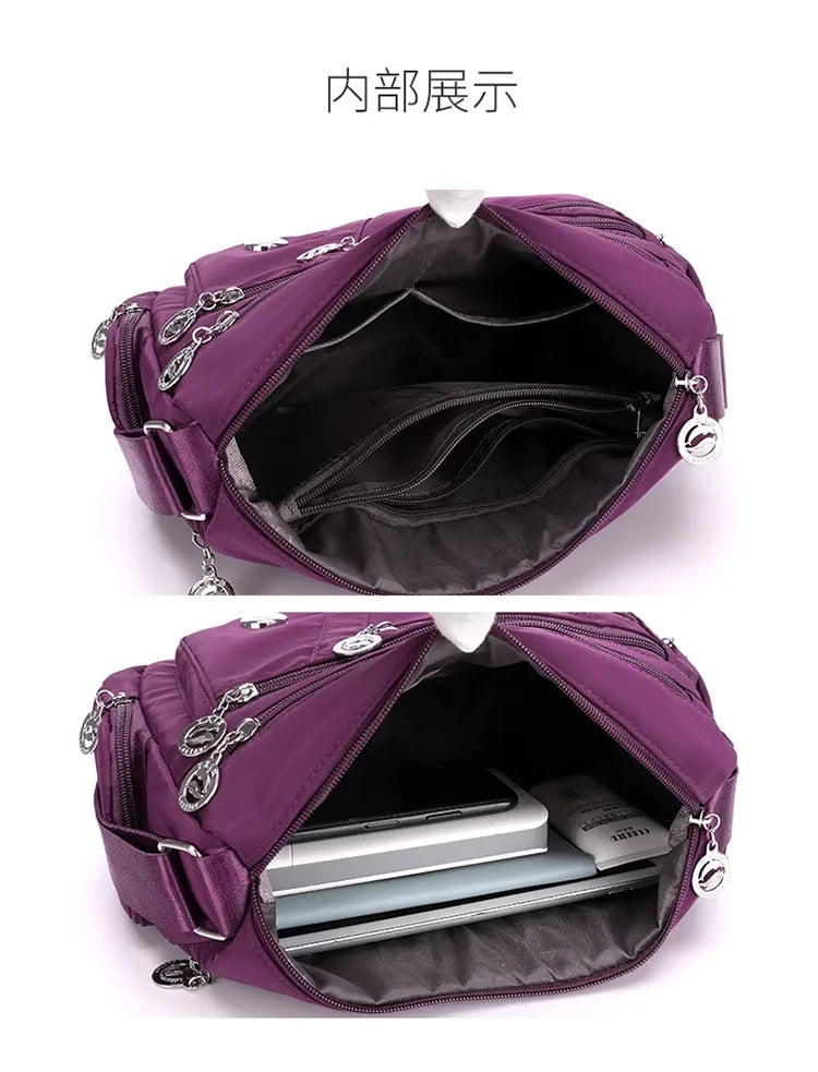 Crossbody for Women Waterproof Tote Casual Nylon Purse Handbag RFID Lightweight Messenger Bag