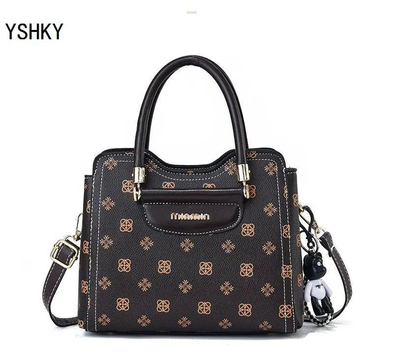New brand shoulder Bag leather  Women's luxury designer handbag for 2024 women European and American retro cross body Tote bags