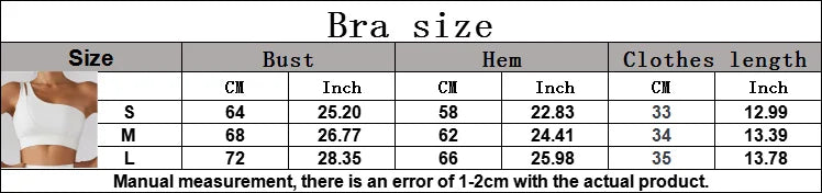 Sexy One Shoulder Sports Bra - High Strength Fitness Vest