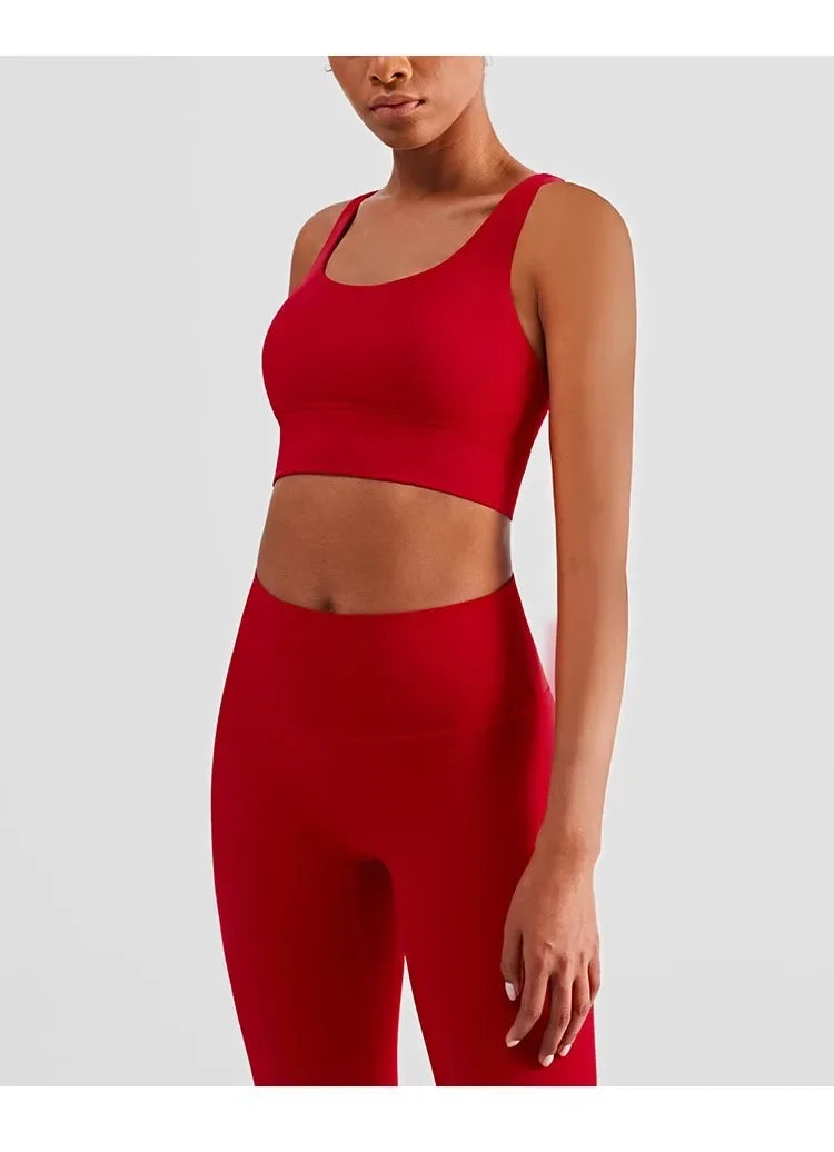 2 Piece Yoga Clothes - Athletic Tracksuit Sports Bra & Leggings